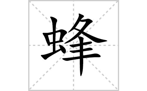 蜂的笔顺笔画怎么写(蜂的拼音、部首、解释及成语解读)