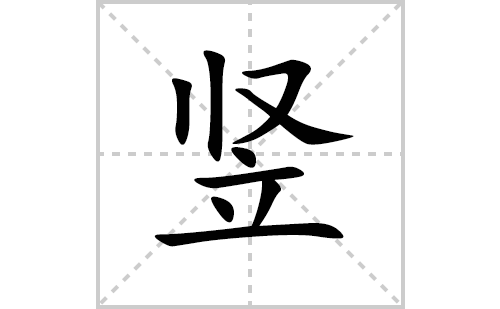 竖的笔顺笔画怎么写(竖的拼音、部首、解释及成语解读)