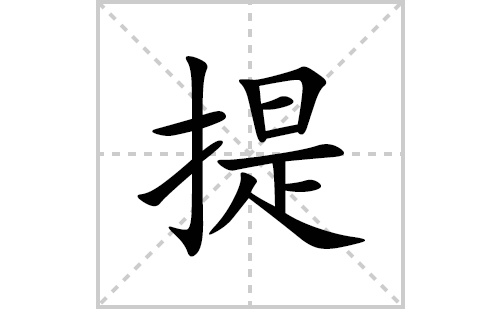 提的笔顺笔画怎么写(提的拼音、部首、解释及成语解读)