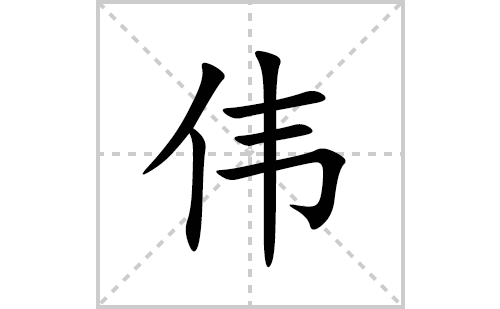 伟的笔顺笔画怎么写(伟的拼音、部首、解释及成语解读) 