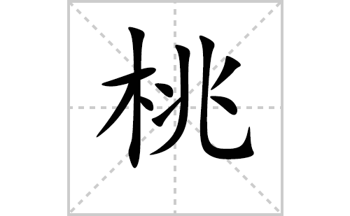 桃的笔顺笔画怎么写(桃的拼音、部首、解释及成语解读)