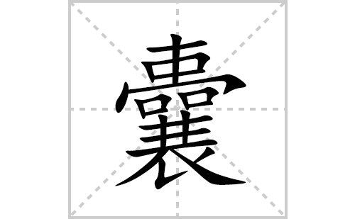 囊的笔顺笔画怎么写(囊的拼音、部首、解释及成语解读)