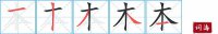 本的笔顺笔画怎么写-汉字本的拼音、部首及成语组词